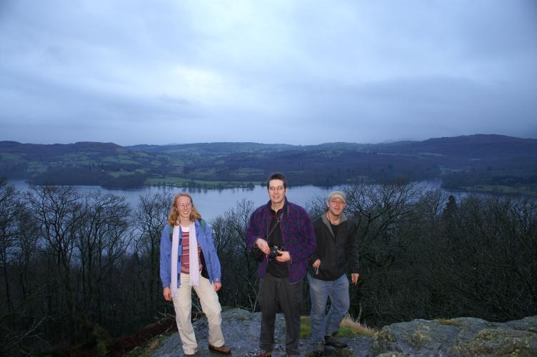 Three of us, on Jenkin's Crag Three of us, on Jenkin's Crag