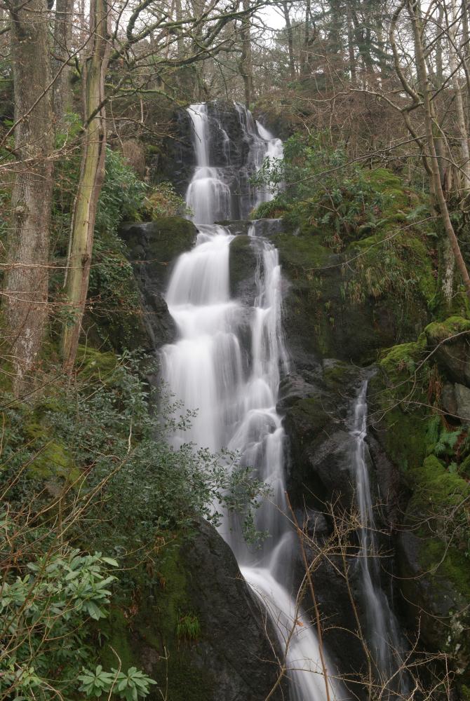 Waterfall in the Derwent Water youth hostel grounds Waterfall in the Derwent Water youth hostel grounds