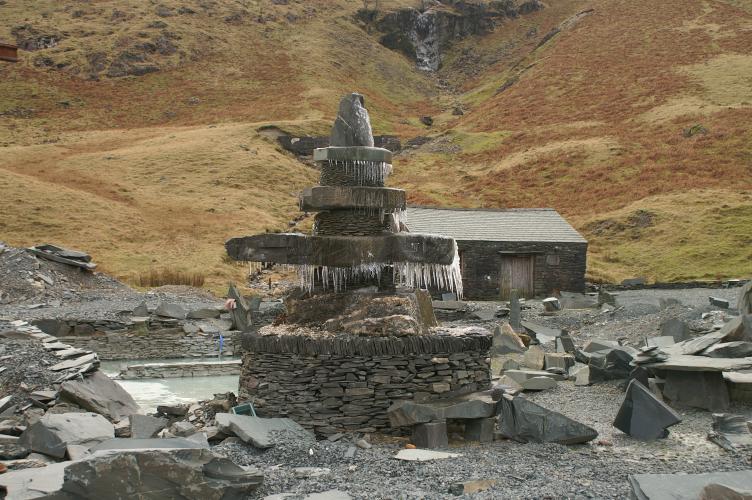 An icy slate mine An icy slate mine