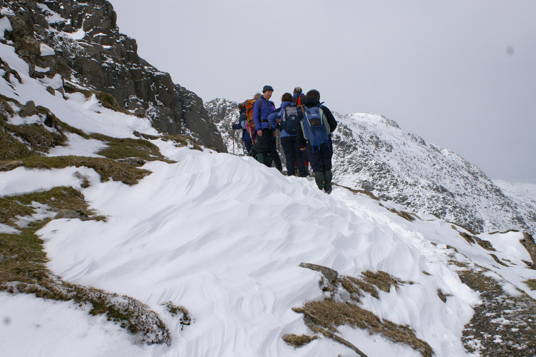 Sculptured snow - wind slab