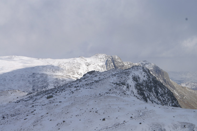 Rossett Pike, with the Langdale Pikes behind