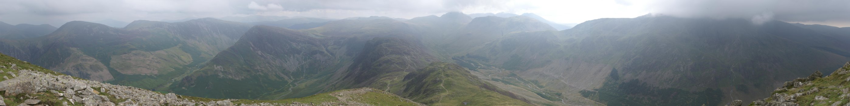 Robinson, Fleetwith Pike, Ennerdale, and Pillar from High Crag