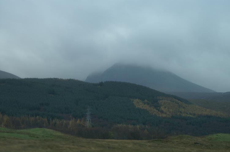 Ben Nevis, obscured by cloud