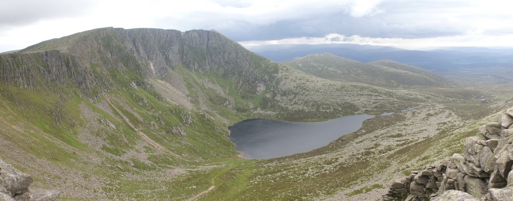Looking back up at Lochnagar