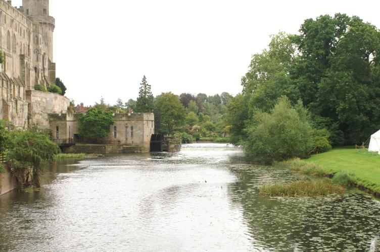 The castle with its water wheel
