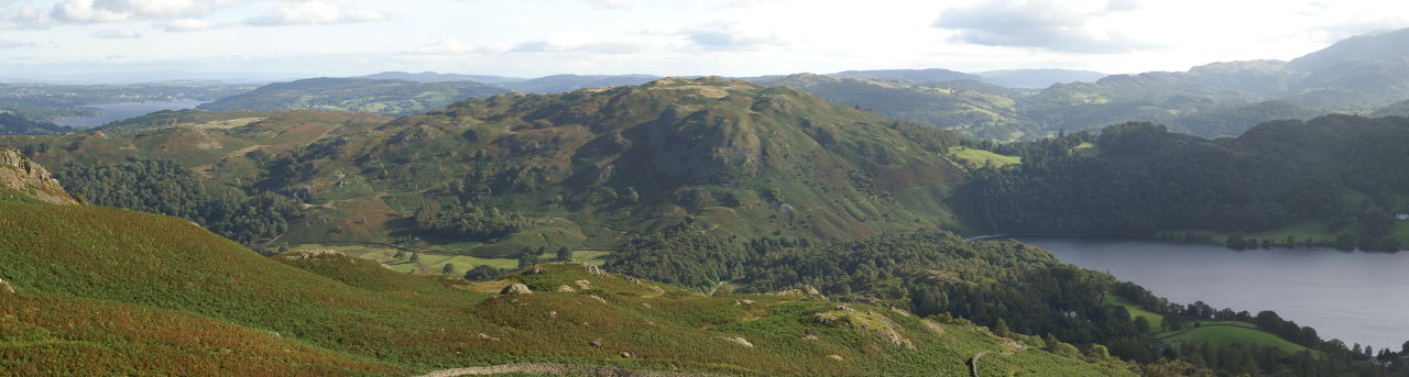 Lake Windermere, Loughrigg Fell, and Grasmere Lake