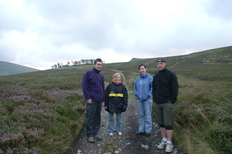 The group, with the Youth Hostel in the background