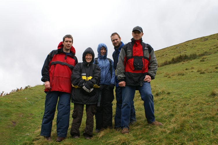 A soggy group on the way down