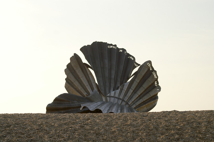 Sculpture on the beach at Aldeburgh